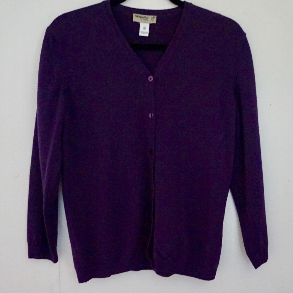 Giorgiolini of Italy Purple Cardigan Sweater – XL
